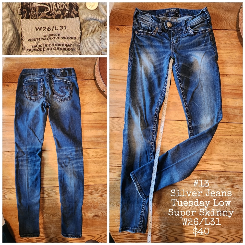 Silver Skinny Jeans